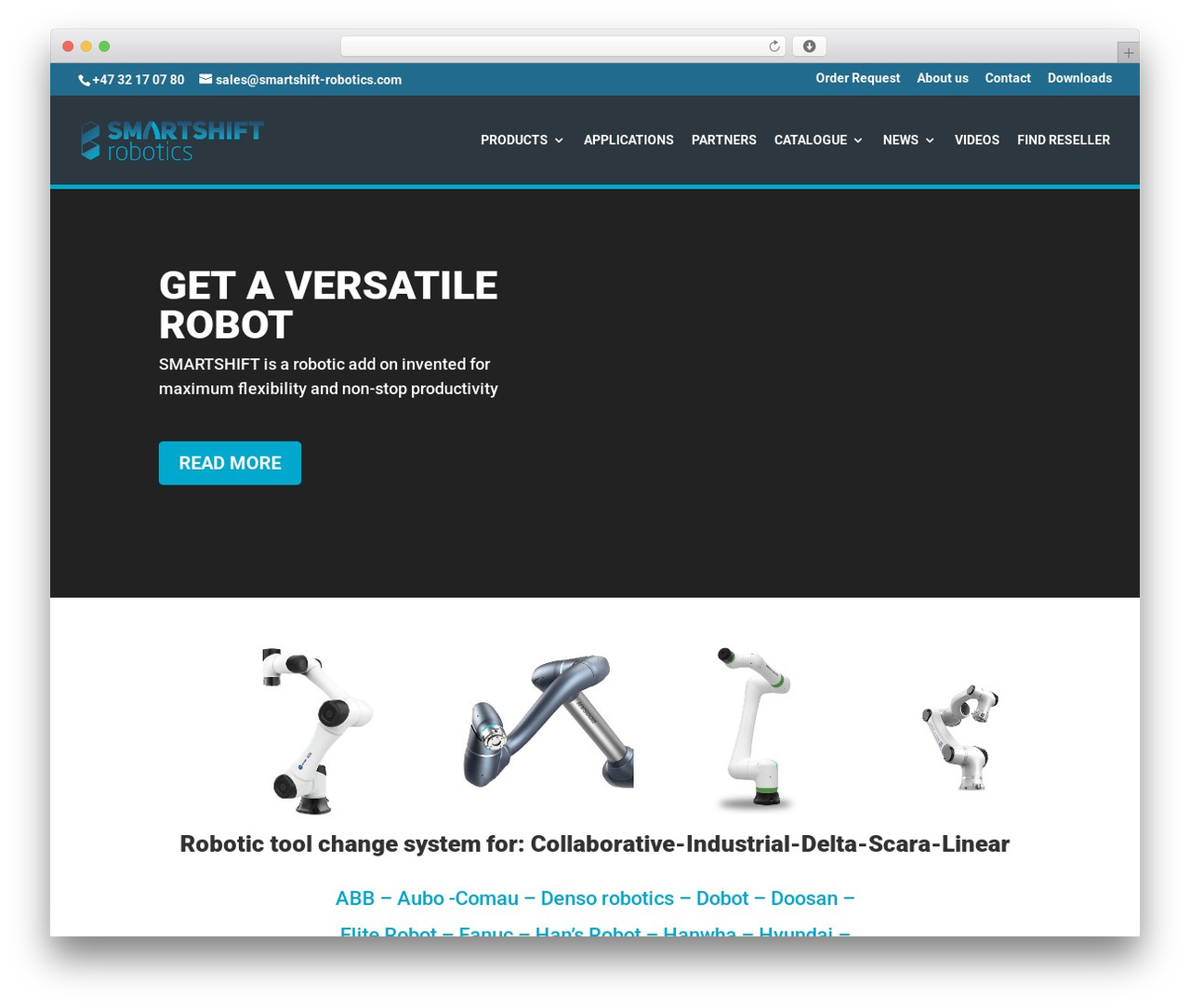 Divi theme WordPress - smartshift-robotics.com