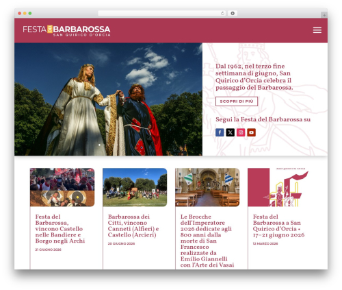 Divi WordPress theme - festadelbarbarossa.it