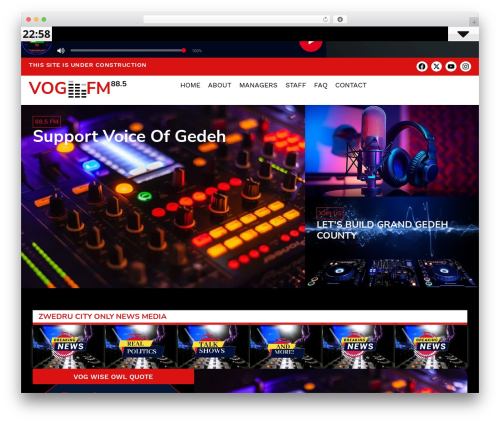 Live news WordPress plugin - voiceofgedehfm.com