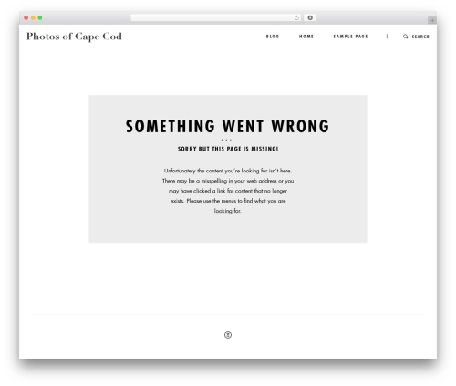 Mimal WordPress theme - photosofcapecod.com