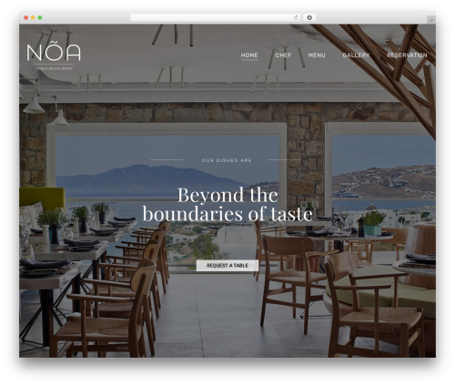 Noa WordPress restaurant theme - www.noamykonos.com