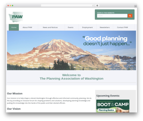 WordPress theme Candidate - planningassociationofwa.org