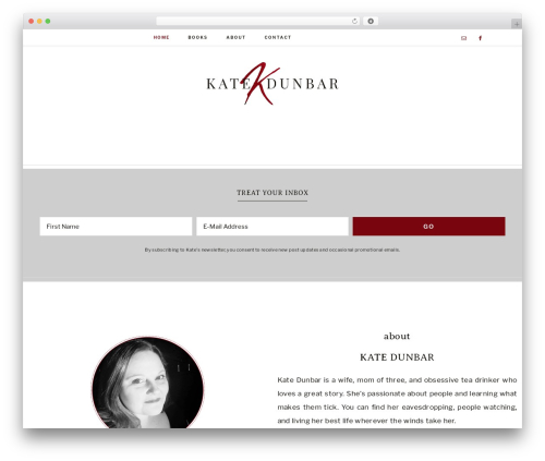 WordPress theme Anchored Theme - katedunbar.com