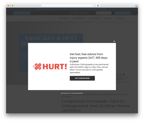 WordPress theme Divi - suburbanortho.com