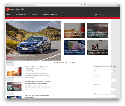 WordPress website theme cherry - www.autotest.de