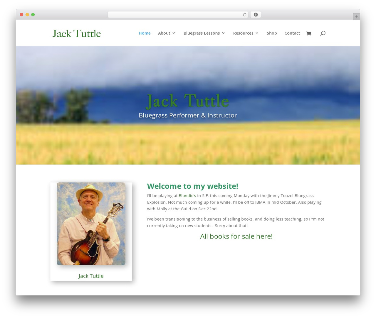 Divi WordPress theme - jacktuttle.com