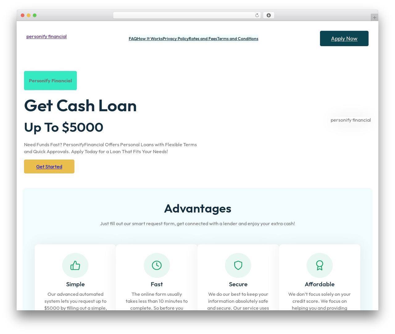 FotaWP premium WordPress theme - personifysfinancial.com