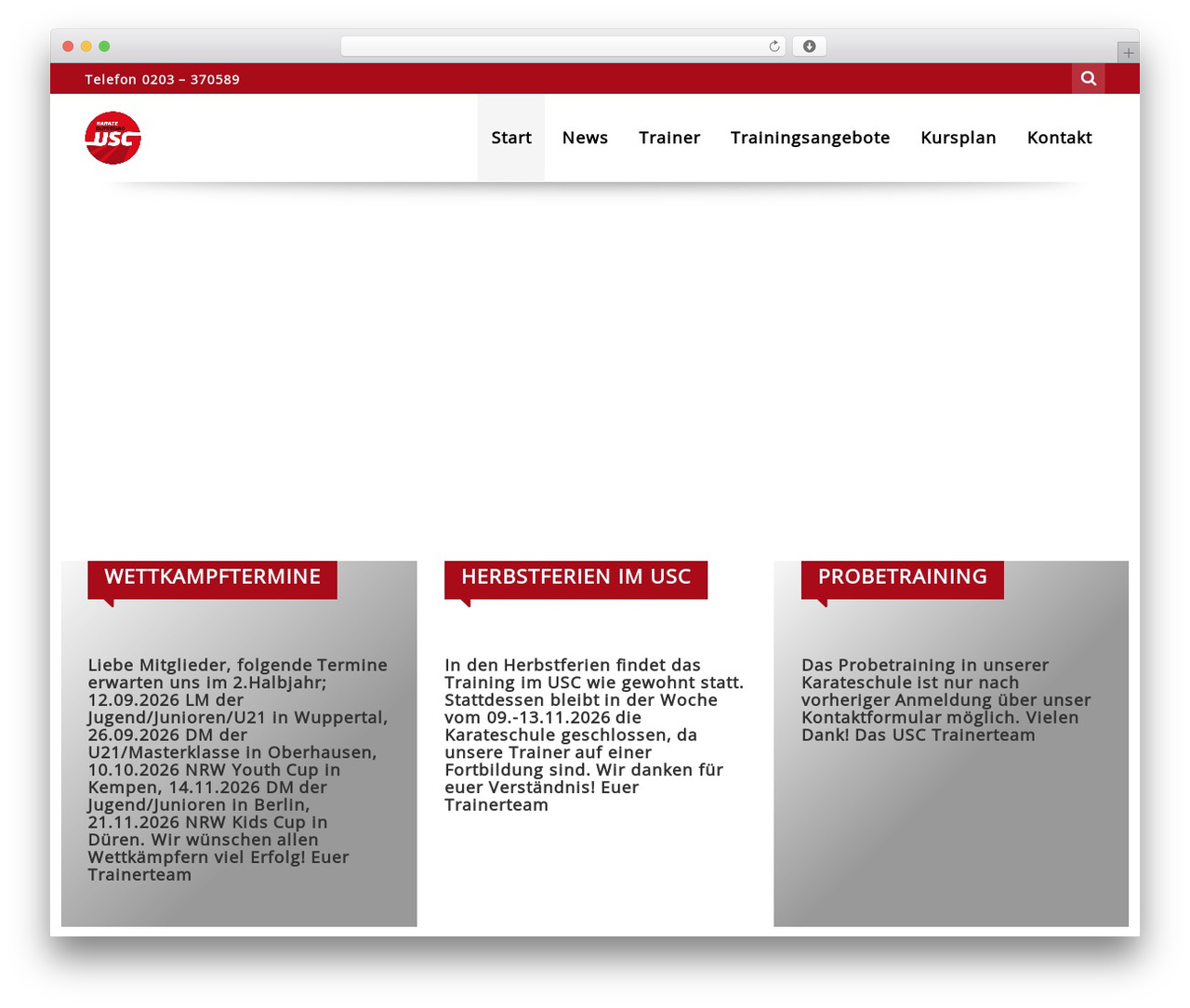 gameplan WordPress theme - karate-duisburg.de