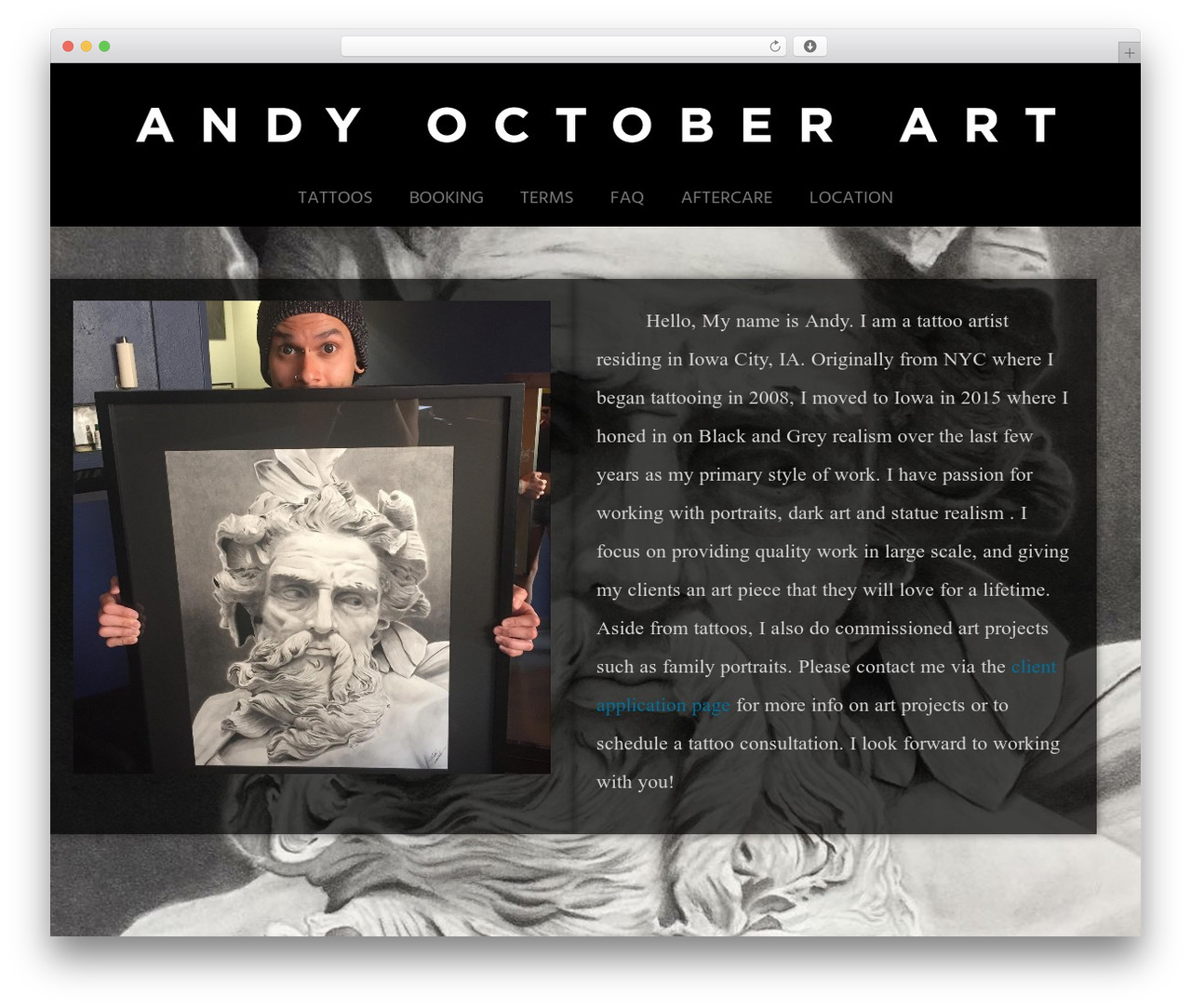 Hello Elementor WordPress theme - andyoctoberart.com