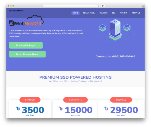 HostCluster theme WordPress - bdwebhost24.com