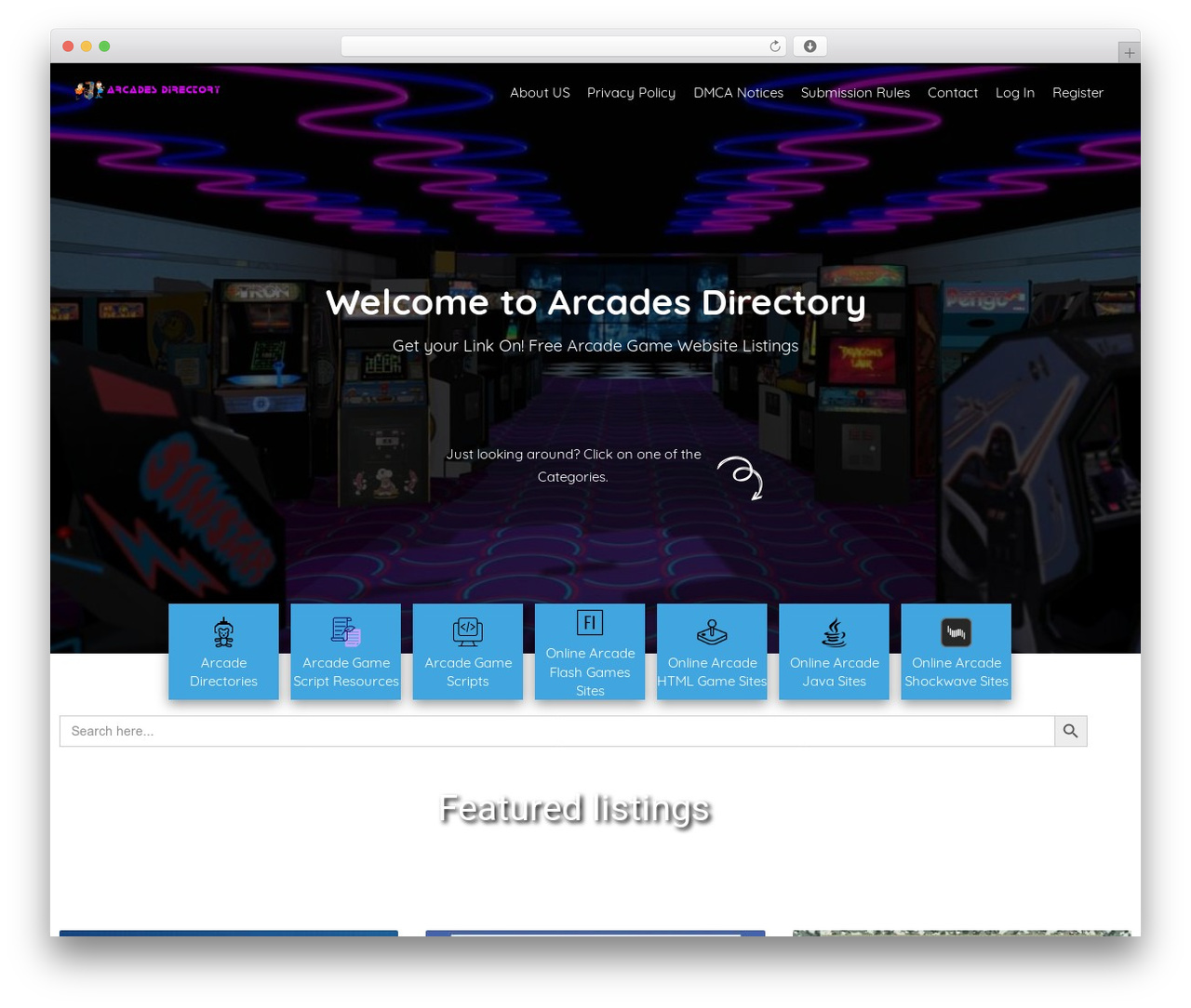 Listingpro WordPress website theme - arcades.directory