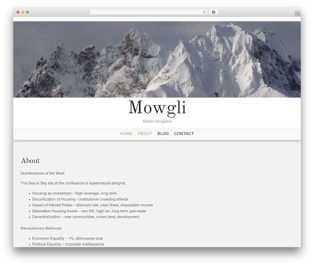 WordPress theme Article Lite - mowgli.ca