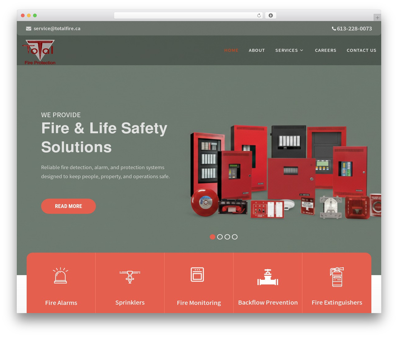 WordPress theme Secure Pro - totalfire.ca