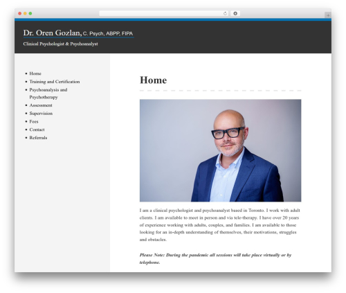 WordPress theme Yocto - gozlanpsych.com