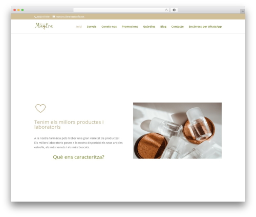 Divi theme WordPress - farmaciamestrecliment.com