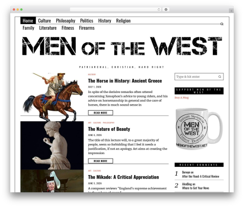 Fox framework WordPress plugin - menofthewest.net
