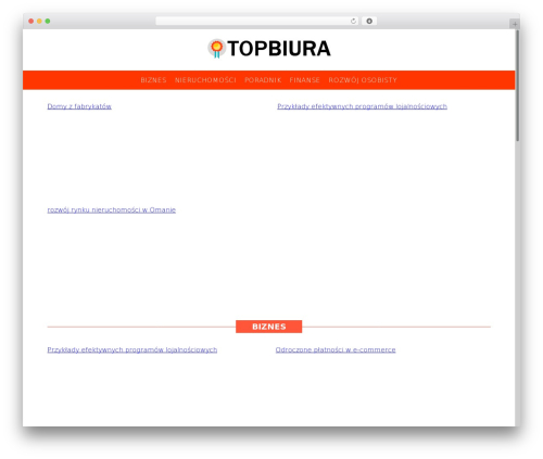 Best WordPress theme tp_theme_maker - topbiura.pl