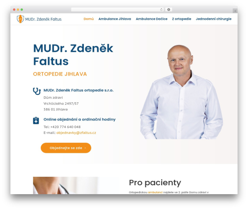 Divi WordPress theme - zfaltus.cz