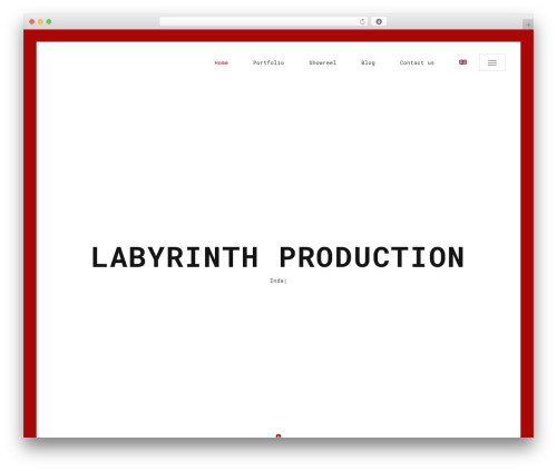 glitche WordPress theme - labyrinthproduction.com