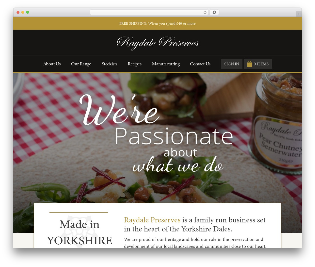 Launchpad theme WordPress - raydalepreserves.co.uk