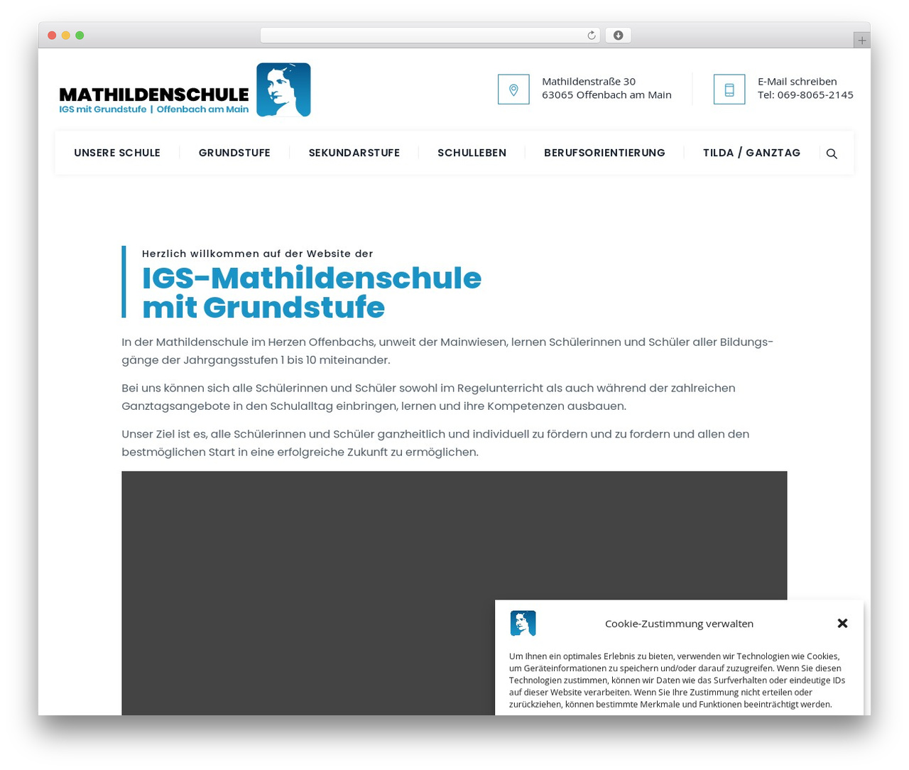 WordPress theme Boldman - mathildenschule.de