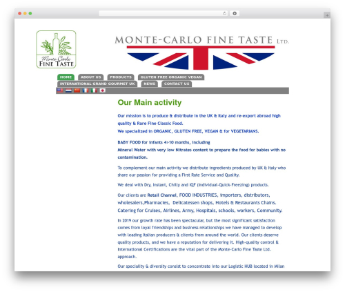 WordPress website theme customTheme - mcfinetaste.com