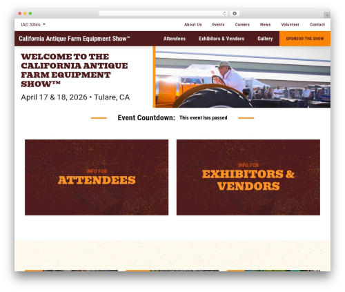 Best WordPress theme Antique Farm Show - antiquefarmshow.org