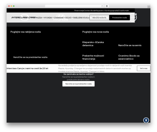 Interclass WordPress website theme - interclasscars.si