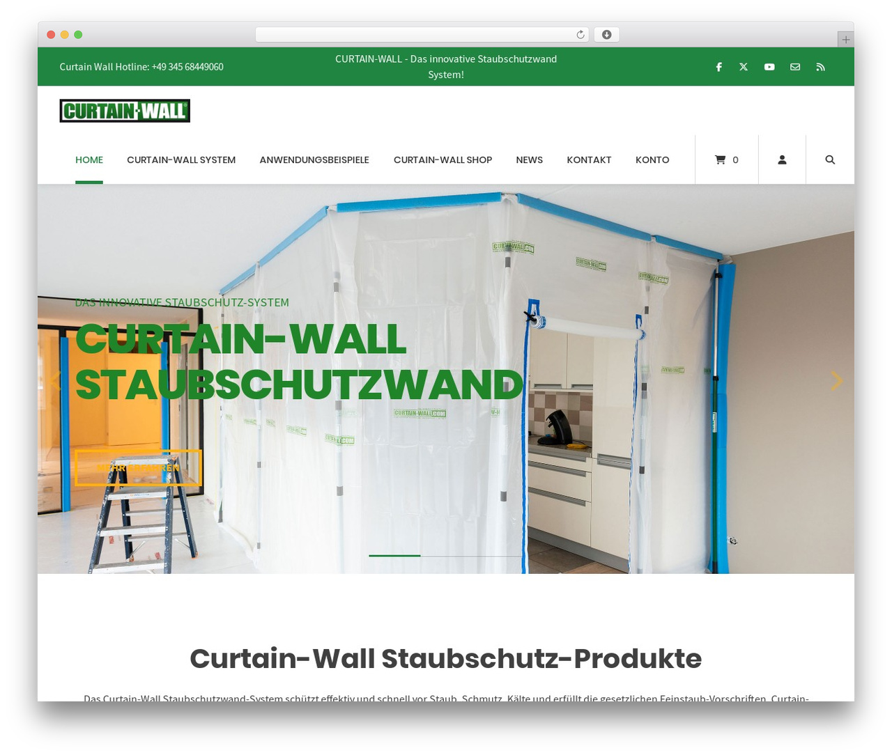 WordPress Theme Atomion best WordPress theme - curtain-wall-staubschutzwand.de