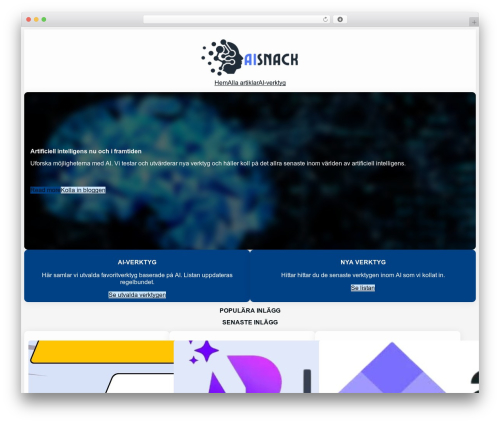 WordPress theme Popcorn2 - aisnack.se