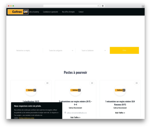 Wp job board WordPress plugin - caltrac-recrutement.nc
