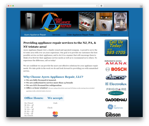 AAR WordPress theme - ayersappliancerepair.net