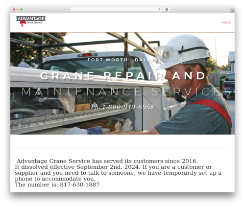 AC Framework business WordPress theme - advantagecraneservice.com