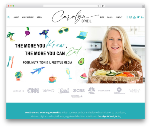 Essentials top WordPress theme - carolynoneil.com