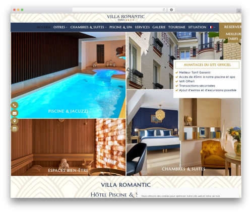 romantic WordPress theme - hotelvillaromanticparis.com