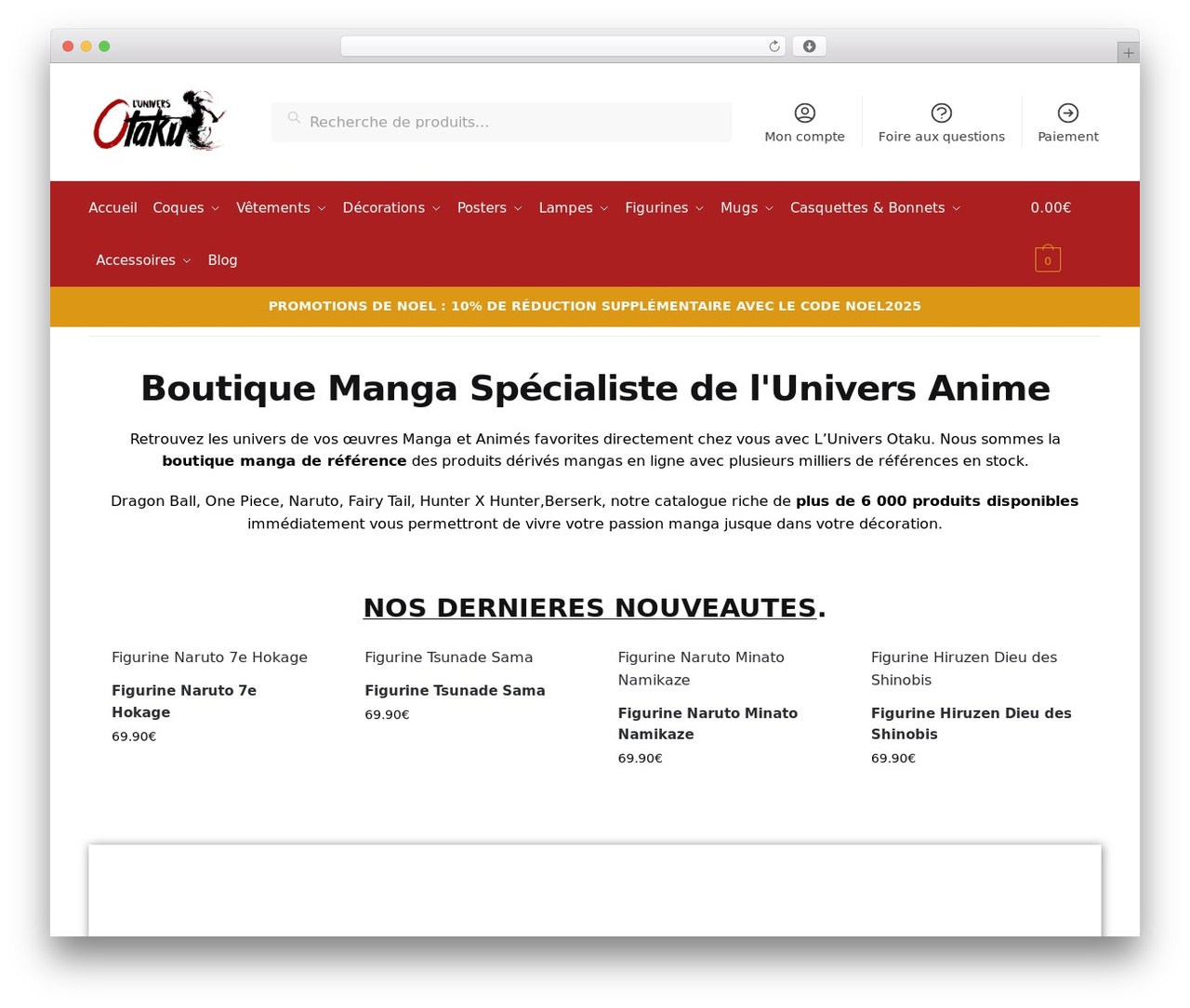 Shoptimizer WordPress store theme - univers-otaku.com