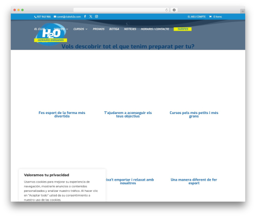 WordPress theme Divi - caneth2o.com