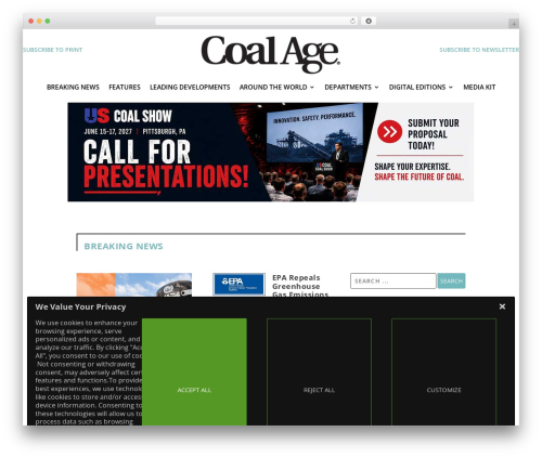 WordPress theme Extra - www.coalage.com