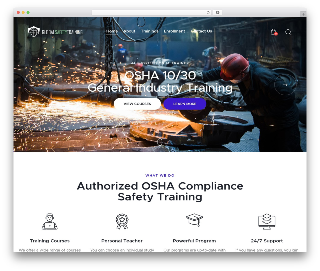 WordPress theme Learnify - globalsafetytraining.net