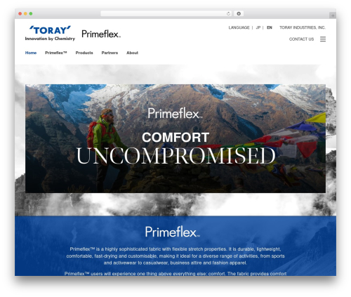 WordPress theme Toray - primeflex.toray