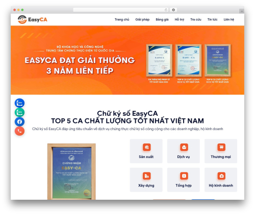 WordPress website theme Ei - easyca.vn