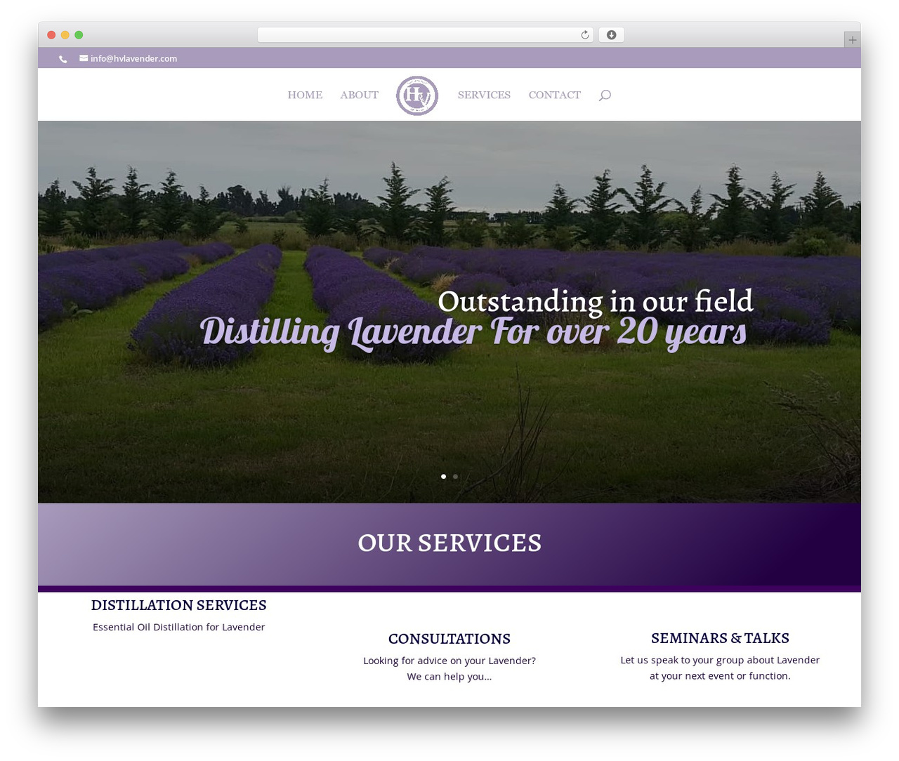 Divi WordPress theme - hvlavender.com