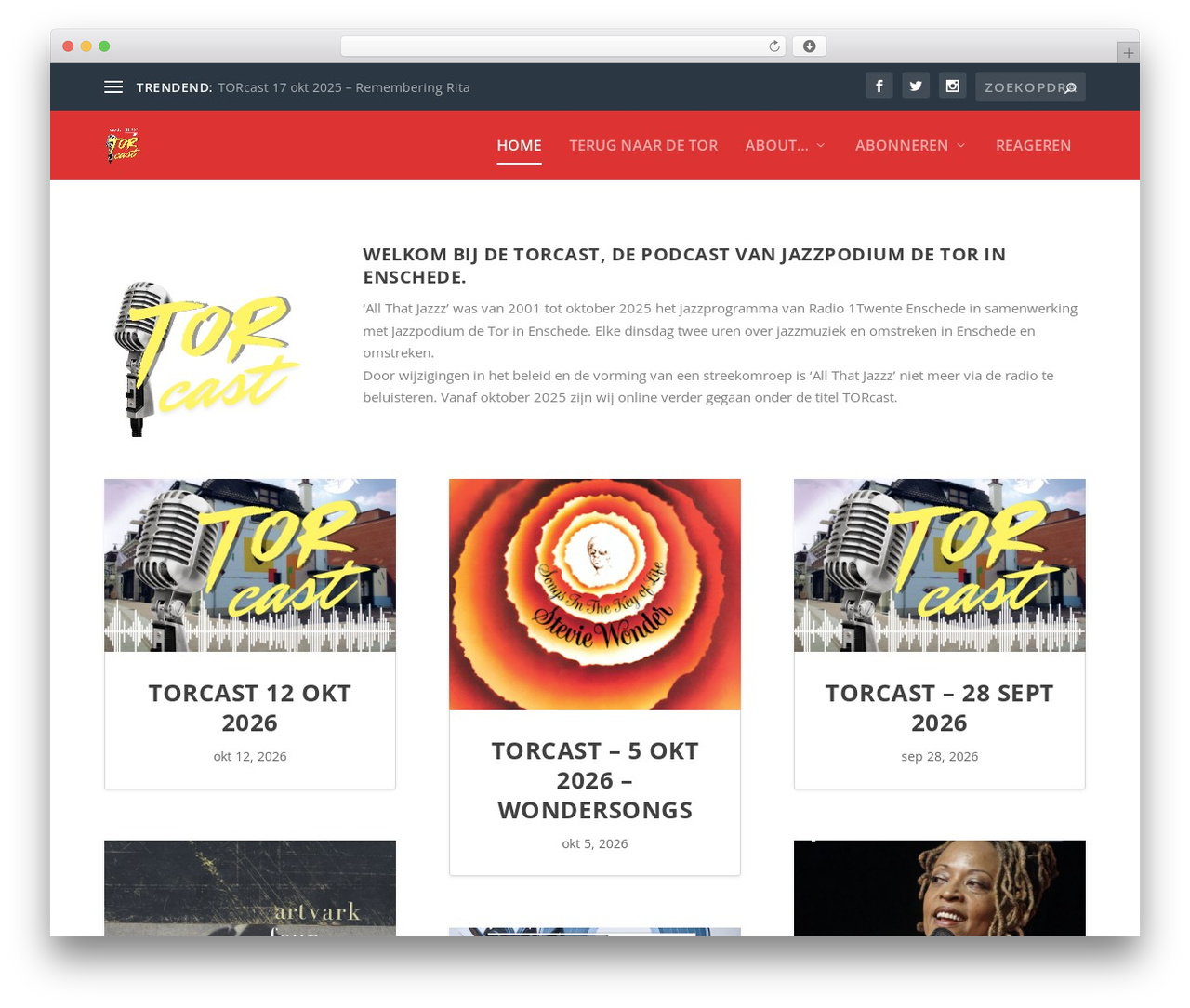 Extra Child All That Jazz WordPress theme - jazzpodcast.nl