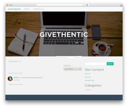 Flat Bootstrap free WordPress theme - givethentic.com Flat Bootstrap free WordPress theme - givethentic.com