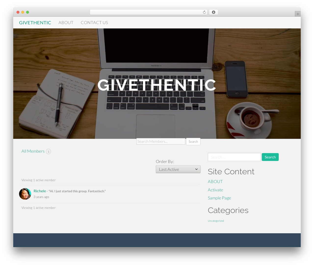 Flat Bootstrap free WordPress theme - givethentic.com Flat Bootstrap free WordPress theme - givethentic.com
