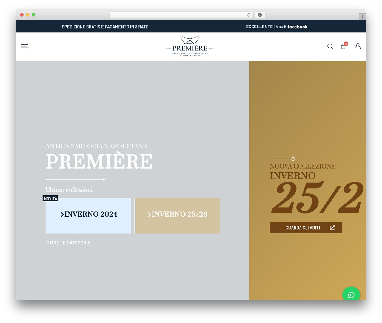 Hello Elementor theme WordPress - sartoriapremiere.it