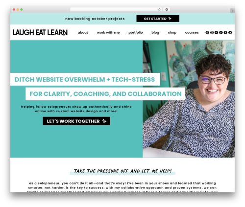 Showit WordPress theme - laugheatlearn.com