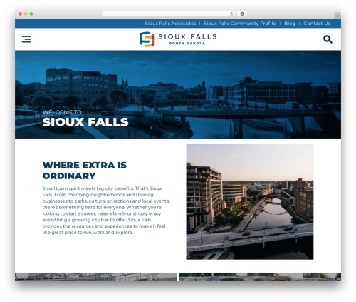 Sioux Falls WordPress theme - siouxfalls.com