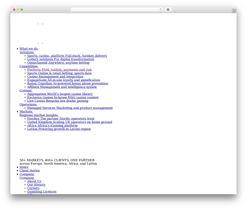 WordPress theme EveryMatrix - everymatrix.com/gammatrix