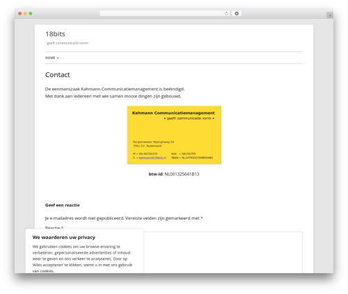 WP theme Tiny Framework - 18bits.nl